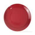 Makan malam stoneware kaca reaktif yang diatur dalam claret-red